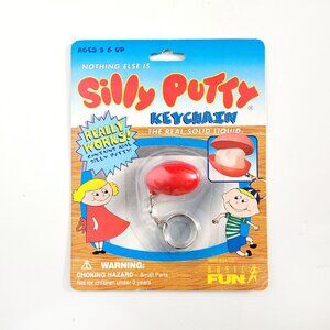 Basic Fun Vintage 90's Silly Putty Keychain  - NEW SEALED